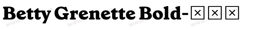 Betty Grenette Bold字体转换